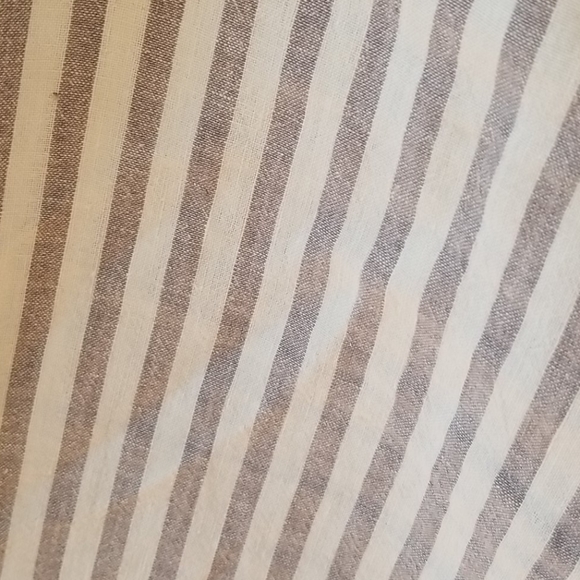 Olivaceous Linen stripped wide leg pants - Picture 4 of 7